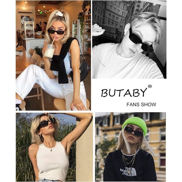 Rectangle Sunglasses for Women Retro Driving Glasses 90’s Vintage Fashion main image 5